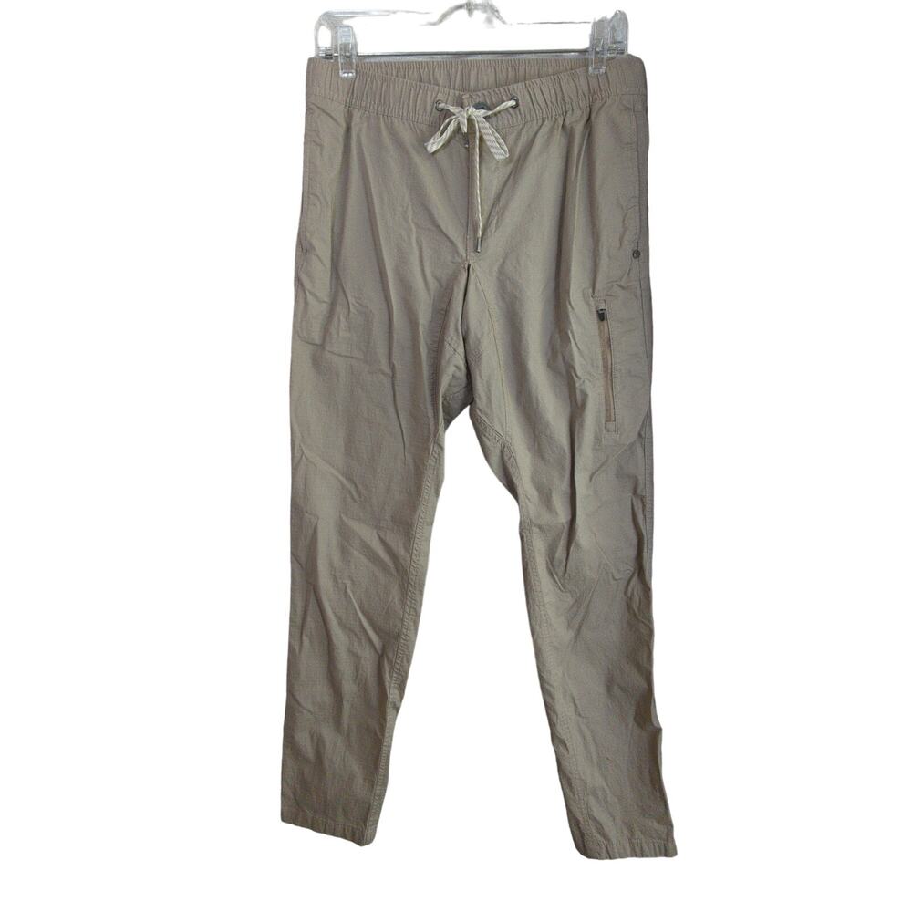 Vuori Pants Mens Medium Tan Ripstop Climber Cotton Stretch Hiking Athleisure